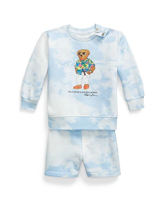 Polo Ralph Lauren Baby Boys Bear Fleece Sweatshirt and Shorts Set