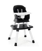 Slickblue Kids 6-in-1 Convertible Baby High Chair with Adjustable Removable Tray