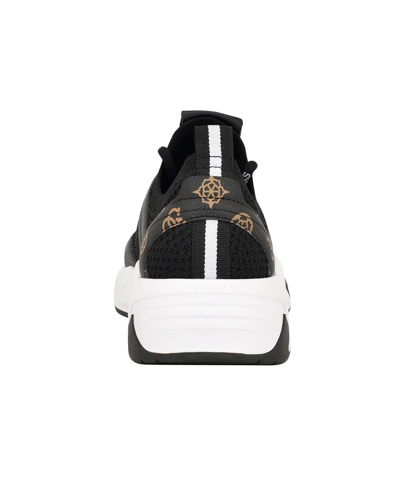 Guess Women's Geniver Lace Up Fashion Knit Jogger Sneakers