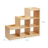 ECR4Kids 3-2-1 Cube Storage Cabinet, Natural