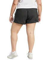 adidas Plus Pacer Training 3-Stripes Woven High-Rise Shorts