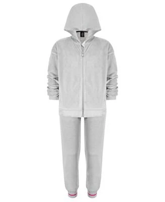 Id Ideology Big Girls Solid Full Zip Velour Hoodie Heather Jogger Sweatpants Created For Macys