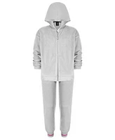 Id Ideology Big Girls Solid Full Zip Velour Hoodie Heather Jogger Sweatpants Created For Macys