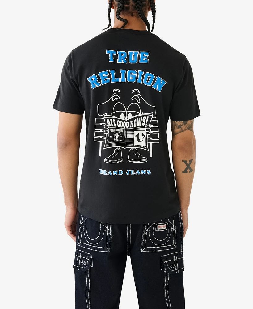 True Religion Men's Short Sleeve Shoey News T-shirts