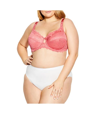 Avenue Plus Knitted Lace Soft Cup Bra