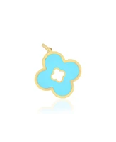 The Lovery Turquoise Clover Cut Out Charm 14K Gold