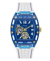 Guess Men's Multi-Function White Silicone Watch, 44mm