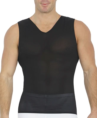 Instaslim Men's Big & Tall Power Mesh Compression Sleeveless V-Neck Shirt