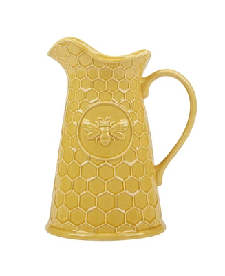 Certified International French Bees Embossed Honeycomb Pitcher