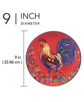 Certified International Morning Rooster Set of 4 Salad Plates