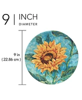 Certified International Golden Sunflowers Set of 4 Salad Plates