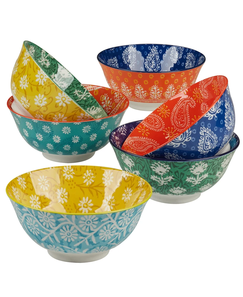 Certified International Carnival Multi Set of 6 All Purpose Bowl, 6.25" 6 Asst