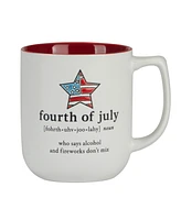 Certified International Patriotic Words Set of 4 Mugs