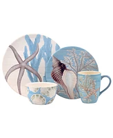 Certified International Beyond the Shore 16Pc Dinnerware Set, Service for 4
