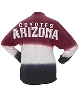 Women's Fanatics Branded Garnet, Black Arizona Coyotes Ombre Long Sleeve T-shirt