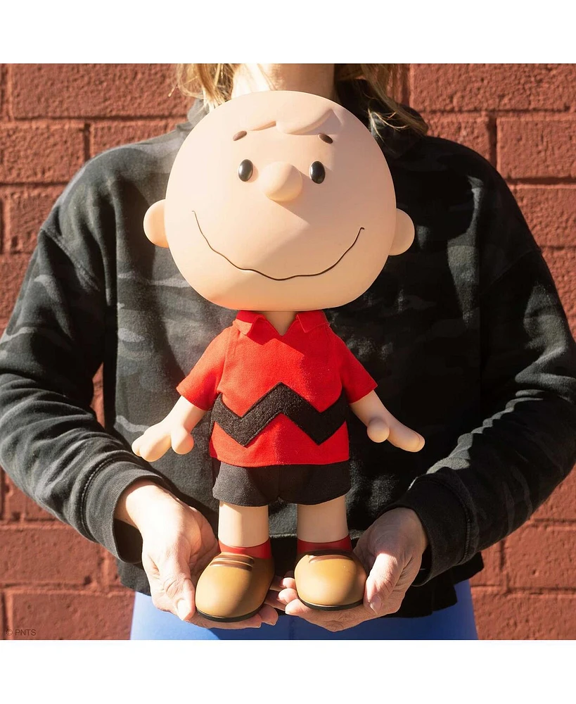 Super 7 Peanuts Charlie Brown Red Distressed Shirt Supersize Vinyl Figure