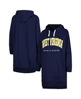 Women's Gameday Couture Navy West Virginia Mountaineers Take a Knee Raglan Hooded Sweatshirt Dress