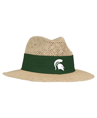 Men's Ahead Tan Michigan State Spartans Wellington Gambler Straw Hat