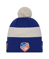 Men's New Era Blue Fc Cincinnati 2024 Kick Off Collection Cuffed Knit Hat with Pom