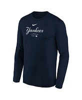 Big Boys Nike Navy New York Yankees Authentic Collection Long Sleeve Performance T-shirt