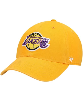Men's '47 Brand Gold Los Angeles Lakers Clean Up Adjustable Hat