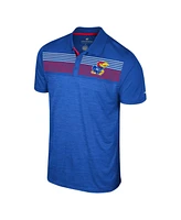 Men's Colosseum Royal Kansas Jayhawks Langmore Polo Shirt