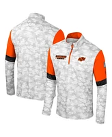 Men's Colosseum Camo Oklahoma State Cowboys Oht Military-Inspired Appreciation Tomahawk Quarter-Zip Windshirt