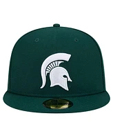 Men's New Era Green Michigan State Spartans Throwback 59FIFTY Fitted Hat