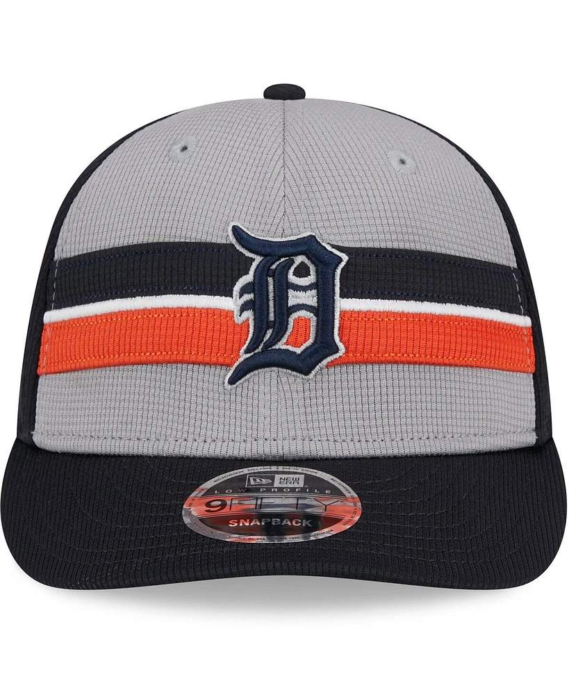 Men's New Era Gray Detroit Tigers 2024 Batting Practice Low Profile 9FIFTY Snapback Hat