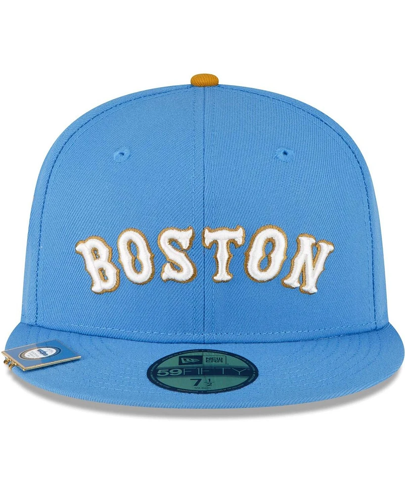 Men's New Era Light Blue Boston Red Sox City Flag 59FIFTY Fitted Hat