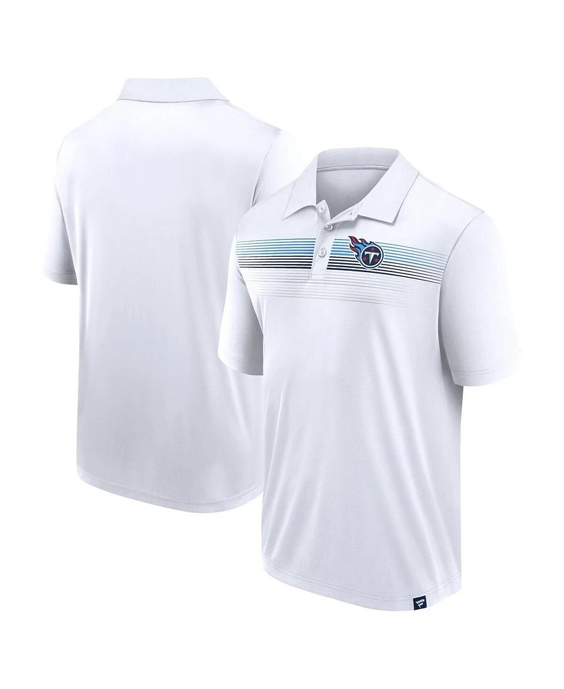 Men's Fanatics White Tennessee Titans Victory For Us Interlock Polo Shirt