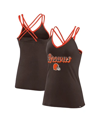 Women's Fanatics Brown Cleveland Browns Go For It Strappy Crossback Tank Top