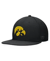 Men's Top of the World Black Iowa Hawkeyes Fitted Hat