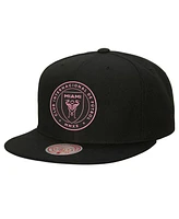 Men's Mitchell & Ness Black Inter Miami Cf Crest Snapback Hat