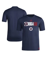 Men's adidas Navy New England Revolution 2024 Jersey Hook Aeroready T-shirt