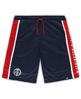 Men's Fanatics Navy Washington Wizards Big and Tall Referee Iconic Mesh Shorts