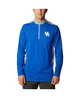 Men's Columbia Royal Kentucky Wildcats Tech Trail Omni-Shade Quarter-Zip Jacket