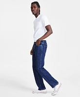 Sun + Stone Men's Straight Fit Indigo Blue Jeans