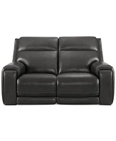 Varsani 67" Zero Gravity Leather Loveseat, Created for Macy's