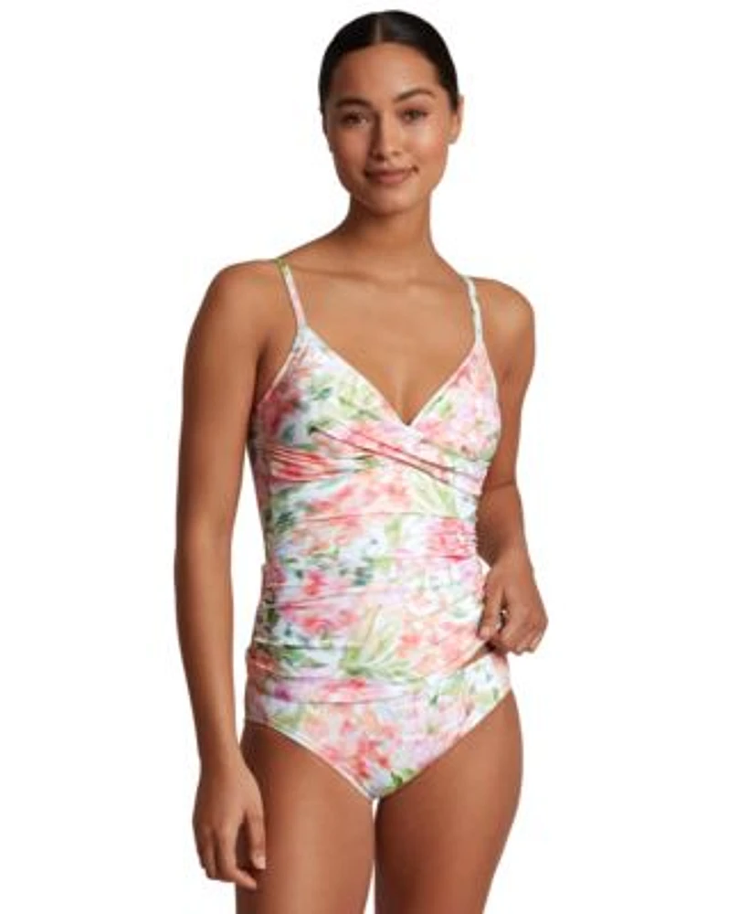 Lauren Ralph Lauren Womens Floral Print Tankini Top Bikini Bottoms