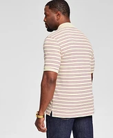 Club Room Men's Striped Short-Sleeve Polo Shirt, Created for Macy's