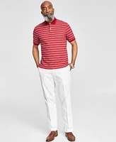 Club Room Men's Striped Short-Sleeve Polo Shirt