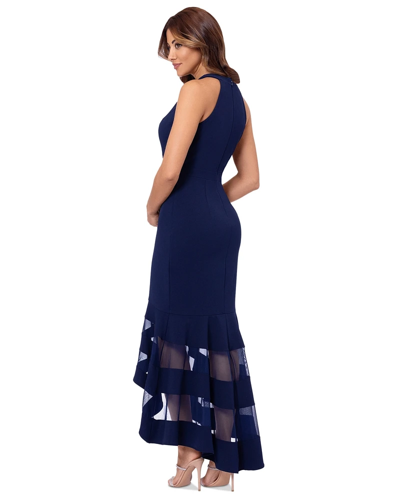 Xscape Women's Sleeveless High-Low Midi Dress