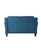 Lifestyle Solutions 56.3" W Polyester Harvard Loveseat with Curved Arms