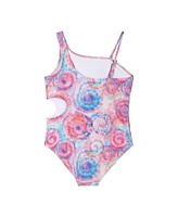 Andy & Evan Big Girls Pink Tie Dye Rib Swimsuit