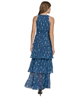 Tommy Hilfiger Women's Floral-Print Tiered Maxi Dress