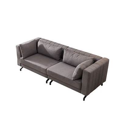 Simplie Fun Living Room Sofa Couch With Metal Legs Fabric