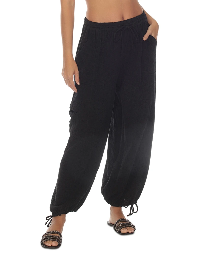 Raviya Women's Swim Cover-Up Cargo Pants