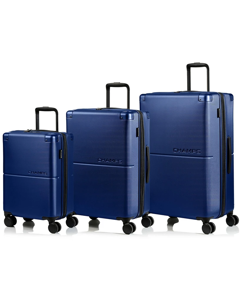 Champs 3-Piece Earth Hardside Luggage Set with Usb