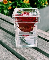 Rose Box Nyc Jewelry box of Violet Long Lasting Preserved Real Rose